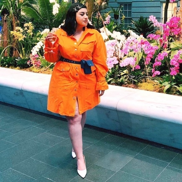 ELOQUII 14/16 Priscilla Ono x ELOQUII Belted Cargo Dress - Picture 2 of 15